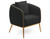 Esthetix Lia client chair, black/gold