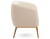 Esthetix Lia client chair, white/gold