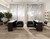 Esthetix Bella salon chair, black/gold in a nail salon.