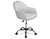 Glitterbels salon chair in grey/silver with a 5-wheel base and adjustable height.