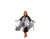 Hair Tools gown black/white portrait press stud
