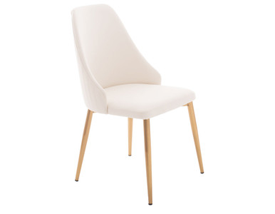 Esthetix Lucia client chair, white/gold, view 2