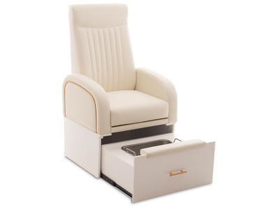 Esthetix Isabella pedicure chair, white/gold, view 2