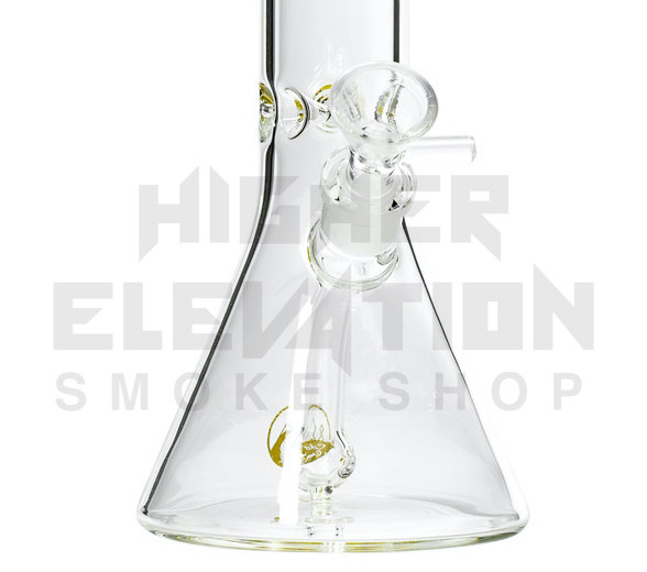 GlassLab 303 10" Fixed Downstem Beaker w/ Color Lip Assorted Colors Higher Elevation