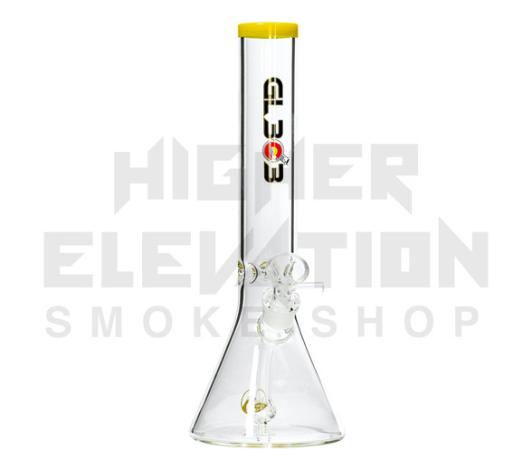 GlassLab 303 10" Fixed Downstem Beaker w/ Color Lip Assorted Colors Higher Elevation
