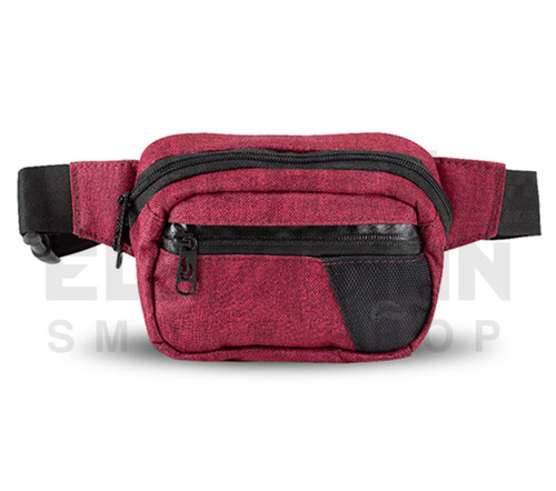 6.5″ x 2.25″ x 5″ Hipster Lockable Odor Protection Fanny Pack by Skunk - Burgundy