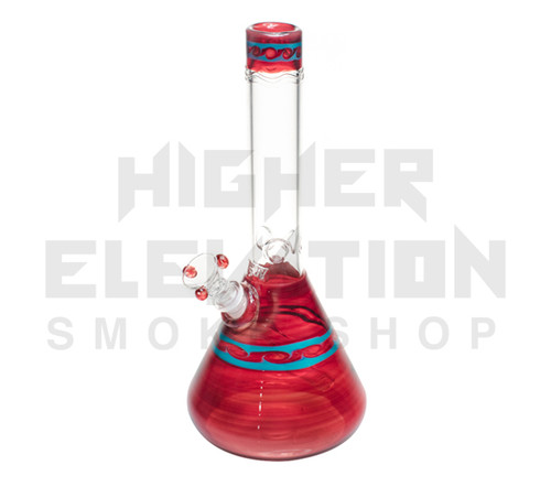 HVY 11" 38Mil Wave Art Beaker (assorted colors) (Out of Stock)