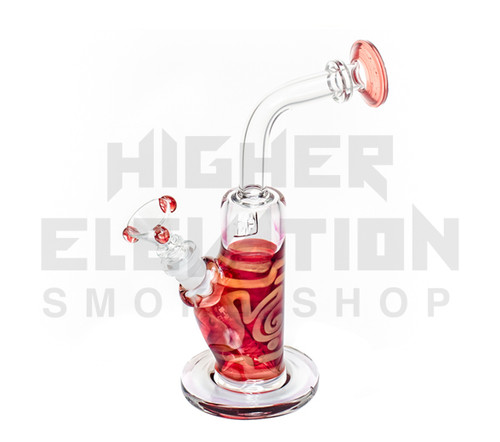 HVY 12" 38Mil Coiled Color w/ Gold & Silver Fuming Sherlock Bubbler (assorted colors)  (Out of Stock)   