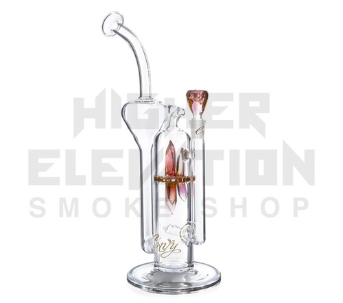 14" Envy Glass Designs Double Terminated Inline to Crystal Disc Recycler (Out of Stock)