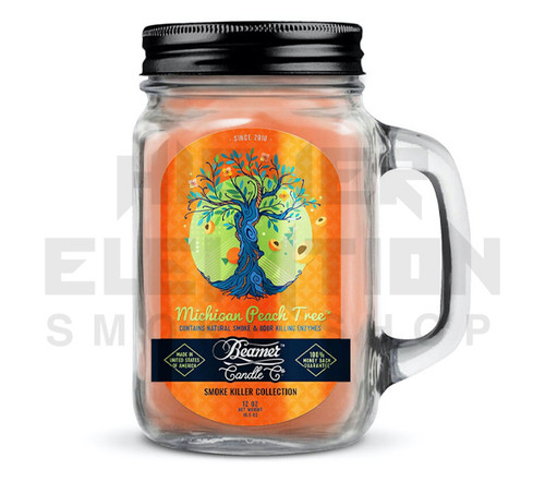 Beamer Smoke Killer Collection 12oz Mason Jar w/ Handle - Michigan Peach Tree