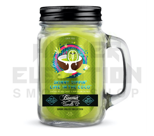 Beamer Smoke Killer Collection 12oz Mason Jar w/ Handle - Skinny Dippin' Lime in the Coconut