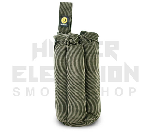 8" Zip Waterpipe Tube Bag by Vatra - Green/Gray Velvet Swirl