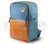 18” Urban Carbon Smell Proof Water Proof Backpack  by Skunk - Denim Blue w/ Leather