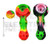 4.5" Silicone Handpipe w/ Dish & Dabber (assorted colors)