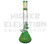 HVY 20" 50x5Mil Flame Worked Top & Color Raked Beaker w/ 3 Marbles  (assorted colors) (Out of Stock)