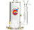 GlassLab 303 8" Clear Banger Hanger w/ Inline Matrix Percolator ( 