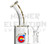 GlassLab 303 8" Clear Banger Hanger w/ Showerhead Percolator  