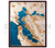 3D Wood Map San Francisco/Bay Area Large 31" x 24"