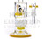 Diamond Glass 7" Double Circ Mini - Yellow (Out of Stock)