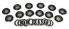 12pc. 1-inch Black Screened Grommets
