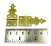 12pc. Brass-plated Gothic-Style Hinges
