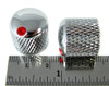 2-pack Chrome Dome Knobs with Ruby Indicators