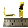 8pc. Brass-plated Corner Braces with Screws (1 1/4" x 1/2")