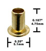 12pc. Short-shank Brass Eyelets/Economy String Ferrules