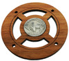 "Buffalo Nickel" (Back Side) Vintage Coin Sound Hole Cover for Cigar Box Guitars