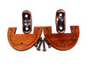 2pc. 1/8" Hardwood Neck Collars with Metal Braces for CBGs