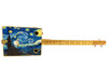 "Starry Night" 3-string Illustrated Cigar Box Guitar - Fine Art Series