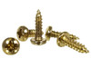 100pc. #6 x 1/2" Brass-plated Round-head Phillips Screws