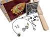 Complete DIY 3-String Fretted Cigar Box Guitar Kit with Neck - includes Acoustic/Electric Pickup
