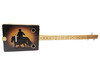 "Sunset Cowboy" 3-string Illustrated Cigar Box Guitar - Featuring an Original Western-themed Design!