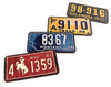 4pc. "Cowboy States" Mini License Plate Pickguard Set