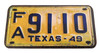 4pc. "Cowboy States" Mini License Plate Pickguard Set