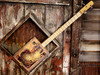 "The Steampunker" 3-string Illustrated Cigar Box Guitar - Beautiful Original Design