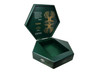 Green Hexagonal Plasencia "Alma Fuerte" Empty Wooden Cigar Box 