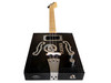 The Black Betty  - 3-string Electric/Acoustic Cigar Box Guitar by Deke - Featuring the Black Mamba Humbucker
