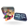 "Hard Times Make Great Music" Pick Case with 25 Gitty Picks - A Great Gift for Guitarists!