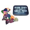 "Hard Times Make Great Music" Pick Case with 25 Gitty Picks - A Great Gift for Guitarists!
