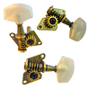 6-pack Antique Brass Open-Gear Tuners/Machine Heads - Relic Steampunk