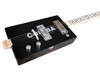 Cohiba Black - Dual Humbucker Premium 4-string Electric Cigar Box Guitar by Deke (GDGB)