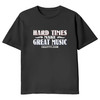 "Hard Times Make Great Music" Black Heavy Cotton T-Shirt