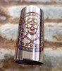 Homemade Music CBG Biker Skull 2-inch Engraved Stainless Guitar slide