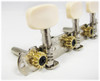 Chrome Classical Guitar-style (3-on-a-plate) 3L/3R Tuners/Machine Heads - CENTER HOLE SHAFTS