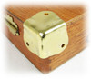 8pc. Square Brass-plated Box Corners