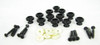 12pc. Black Strap Buttons with Screws