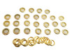 25pc 1-inch Shiny Brass Screened Grommets