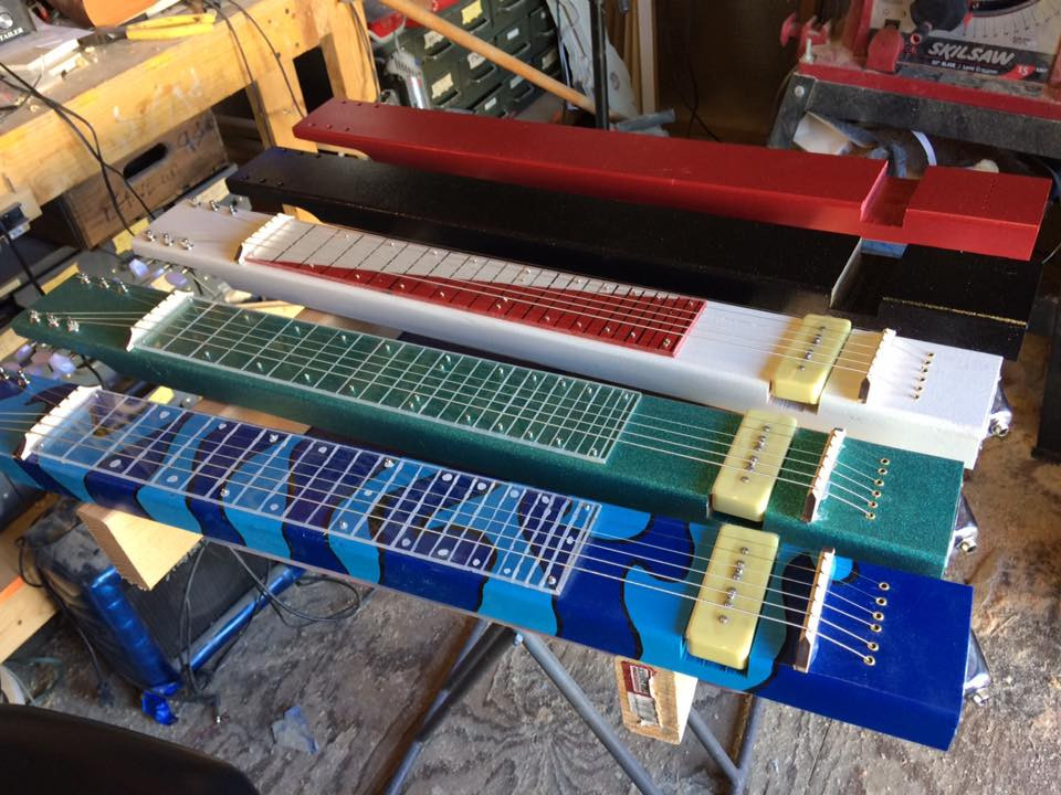 Artistic Lap Steels Made from 2x4's - C. B. Gitty Crafter Supply
